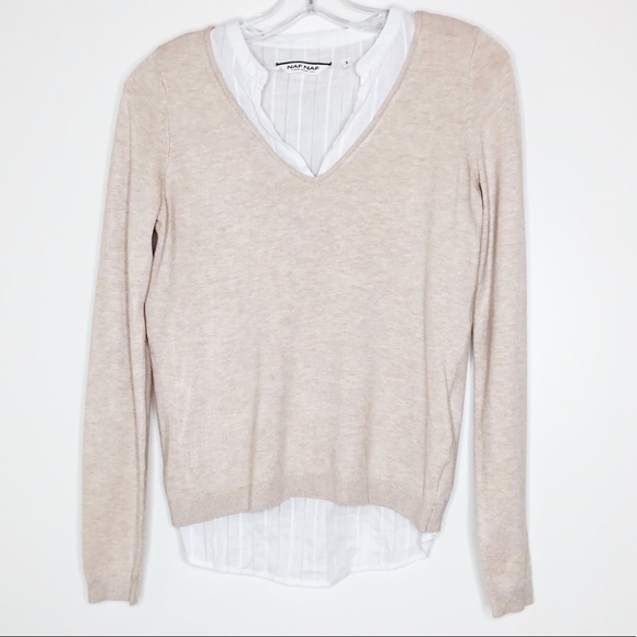 NAF NAF Sweaters - NAF NAF Beige Sweater